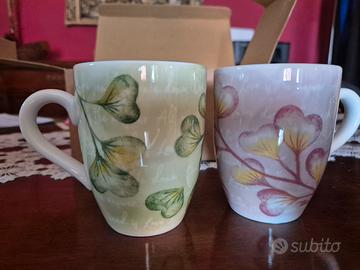 thun  Set 2 mug cuori in fiore 
