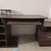 Scrivania Homcom marrone