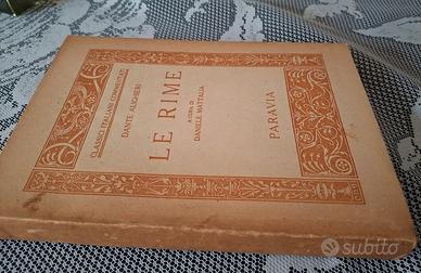 “Le rime” di Dante Alighieri  libro del 1943