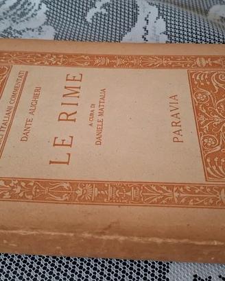 “Le rime” di Dante Alighieri  libro del 1943