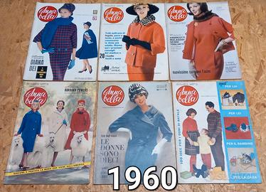 6 Riviste Annabella 1960 moda vintage pubblicità