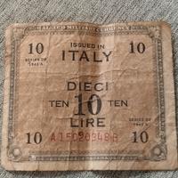 Banconota 10 lire occupazione americana del 1943