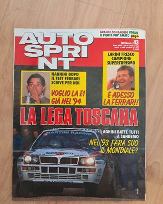 Autosprint 1992 Nannini Test Ferrari -Lancia Delta