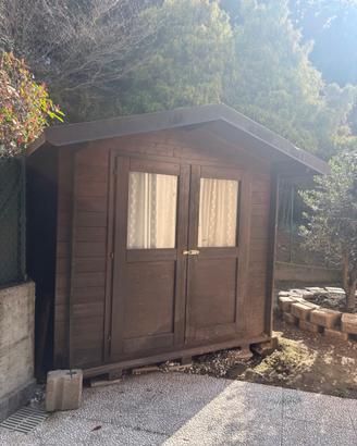 Casetta da giardino in legno 2.5x2.5 m