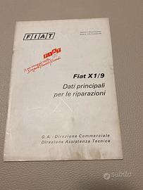 Manuale Fiat X1/9 riparazioni