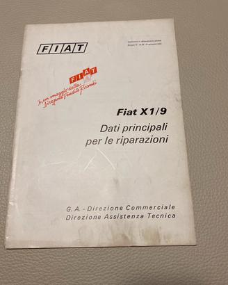 Manuale Fiat X1/9 riparazioni