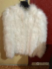 Pelliccia bianca piume di Marabú - Giacca sposa
