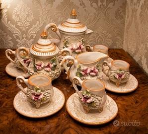 Servizio da caffè porcellana Capodimonte anni 50 