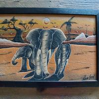 Quadro africano con sabia del deserto