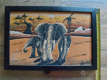 Quadro africano con sabia del deserto