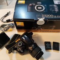 Nikon d3200 pari al nuovo+ kit professionale 