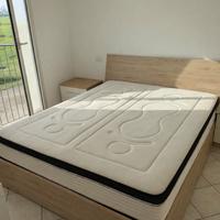 Letto contenitore con materasso e comodini