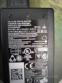 alimentatore caricabatterie Dell 65w 19.5V 3.34A