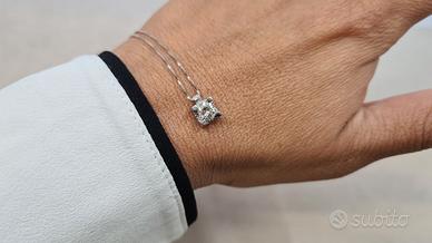 Catena in Oro 18 kt Punto Luce Diamante 0,53 Ct