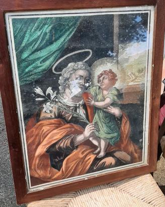 ( VENDUTO) quadro " S.Giuseppe con bambin Gesu'" 