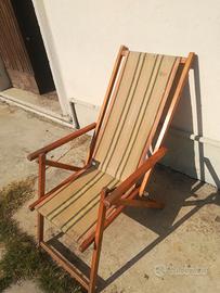 sdraio in legno vintage bambino
