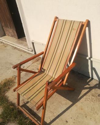sdraio in legno vintage bambino