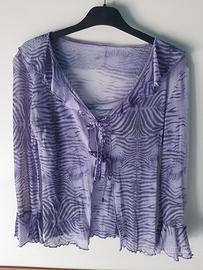 Completo zebrato trasparente Vintage viola tg M