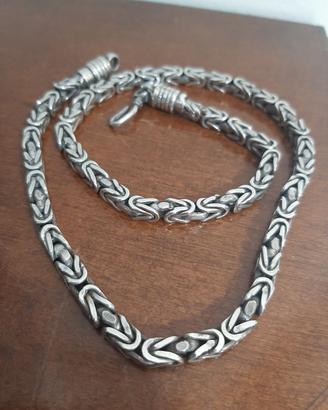 collana argento 925 snake uomo donna