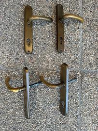 4 maniglie ottone pieno porta esterna