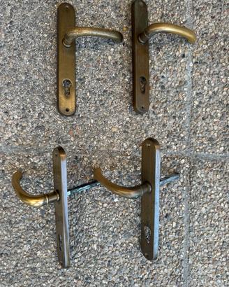 4 maniglie ottone pieno porta esterna