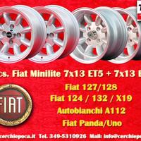 4 cerchi Fiat Lancia Autobianchi Minilite 7x13 7x1