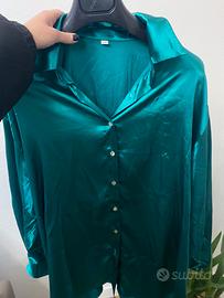 Camicia donna verde acqua