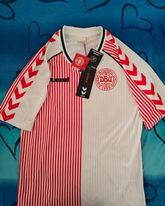Maglia away calcio Danimarca Hummel 1986
