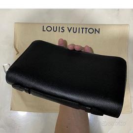 Vuitton Portafoglio Zippy XL pelle nera Taiga
