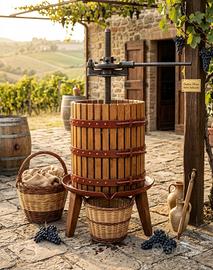 torchio spremi uva per vendemmia