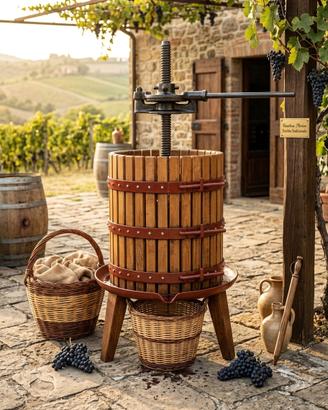 torchio spremi uva per vendemmia