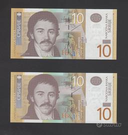 Serbia 10 Dinara 2013 sostitutiva e regolare.