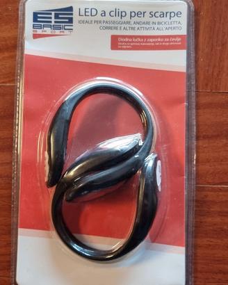 Nr 2 LED a clip per corsa bicicletta passeggiata