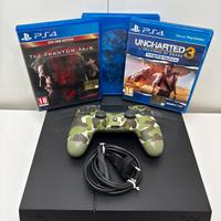 PS4 500GB +Controller Camo + 3 Giochi