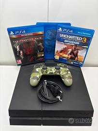 PS4 500GB +Controller Camo + 3 Giochi