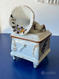 Scatola Grammofono Vintage in Ceramica