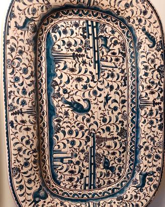 Piatti decorativi ceramica portoghese azzurro