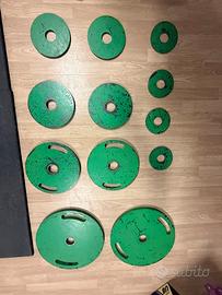 Set 78 kg dischi olimpici 50 mm in acciaio