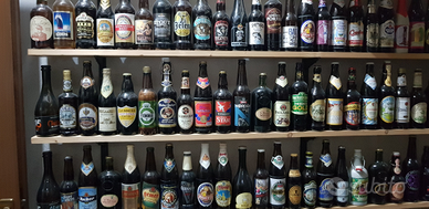 Collezione di bottiglie di birra