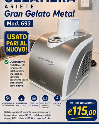 Gelateria Ariete Gran Gelato Metal - mod. 693