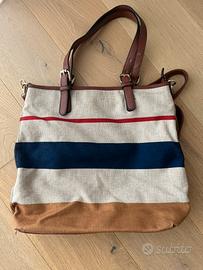 Borsa shopper a righe
