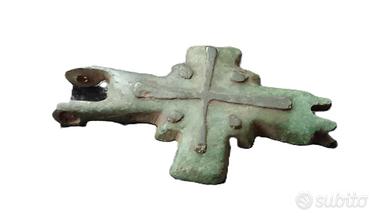 CROCE RELIGIOSA BIZANTINA IN BRONZO DEL X SECOLO