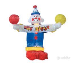 CLOWN gonfiabile illuminato mod. HAPPY BIRTHDAY