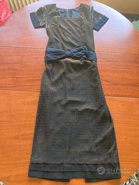 Abito elegante donna - Nero e oro - Fatto a mano.