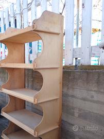 Scaffale espositore in legno