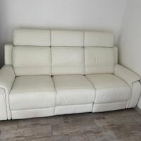Divano in pelle bianco reclinabile leggi bene