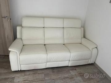 Divano in pelle bianco reclinabile leggi bene
