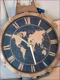Grande Orologio da parete grande 42 cm mappamondo