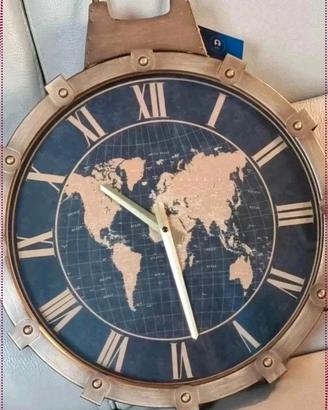 Grande Orologio da parete grande 42 cm mappamondo