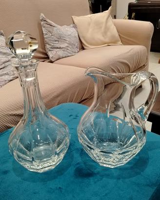 Decanter e Brocca in cristallo al piombo. LePerle 